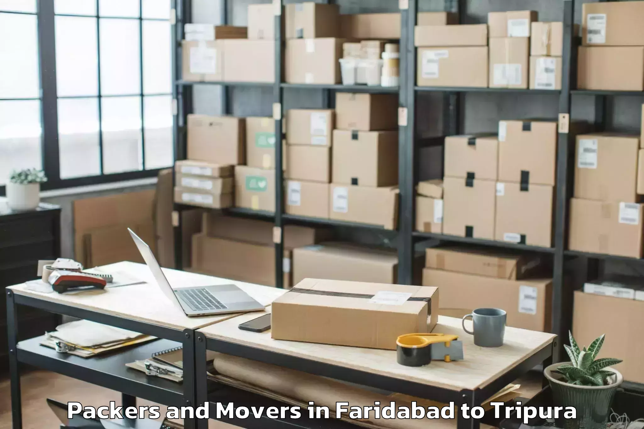 Faridabad to Teliamura Packers And Movers